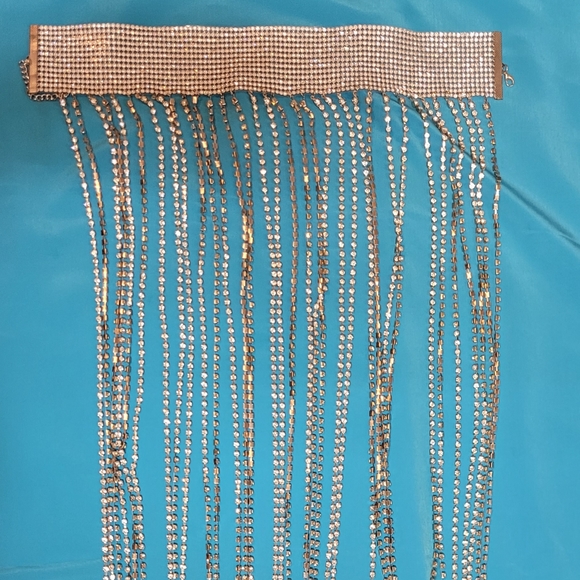 Super Long Hanging Rhinestone Choker NWOT - Picture 8 of 8